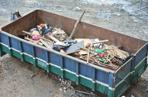 Company van at a commercial waste site exterior view
