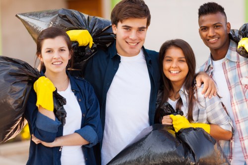 Home clearance professionals sorting items in a Twickenham home